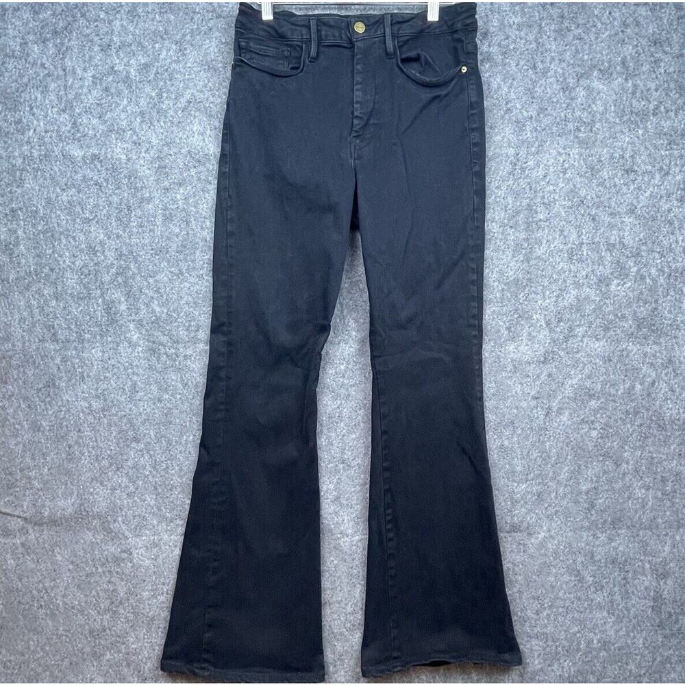 Frame Denim Jeans Womens 2 Black Le‎ One Flare Boho Hippie
